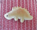 A picture of step 9 of Dinosaur Bread Stegosaurus.