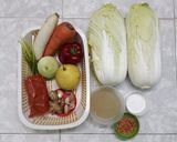 Hình bước làm 1 của món Kim chi cải thảo