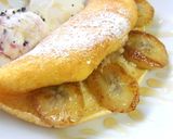 A picture of step 9 of Half-cooked Omelet Cake with Caramelized Bananas.
