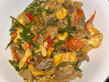 Oseng ampela tahu pedas
