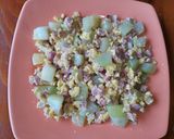 Pas rețetă Zucchini cu ou și salam (Zucchine con uova e salame) 6 fotografie