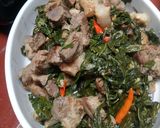 Foto langkah ke 11 dari resep Tumis daun singkong daging babi.