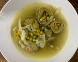 Foto del paso 8 de la receta: Hervido de Alcachofa con Guisantes y Cebolla Tierna