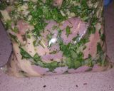 A picture of step 3 of Cilantro lime chicken with grilled shrimp.