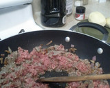 A picture of step 5 of Potato and Ground Beef Burritos.