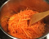 A picture of step 6 of Plov with lamb meat - my version from memory.