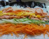Hình bước làm 7 của món Sushi cá hồi