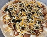 A picture of step 7 of Japanese Teriyaki Chicken Pizza.