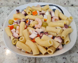 Foto del paso 5 de la receta: Ensalada de pasta y pulpo con mayonesa de mango