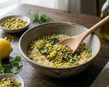 صورة لخطوة 1 من وصفة سلمون بقشرة الفستق والليمون المعصفر 🐟🍋 (نكهة مبتكرة ومميزة)