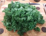 A picture of step 1 of Sauteed kale with pancetta.