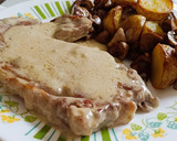 Foto del paso 9 de la receta: Entrecot al roquefort con guarnición🥩🥔🍄