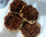 A picture of step 3 of easy cinnamon waffles.