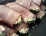 A picture of step 4 of Brad's smoked bacon taco poppers.