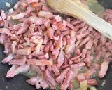 Une image de l'étape 3 de Spaghettis façon carbonara.