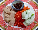 รูปขั้นตอนการทำที่ 1 ของ แหนมไก่ผัดน้ำพริกเผาราดหน้าข้าว