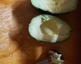 A picture of step 1 of Breakfast Avocado.