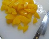 A picture of step 2 of Easily Made with a Frozen Pie Crust! Peach & Adzuki Pie.