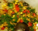 A picture of step 3 of Hariyali pulav.