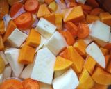 A picture of step 2 of Creamy butternut soup.