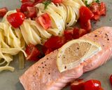 Une image de l'étape 5 de Saumon Sauce Vierge avec Tagliatelles.