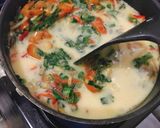 A picture of step 6 of Vegetable omelette and boiled yam.