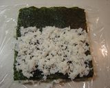 A picture of step 2 of California Rolls.