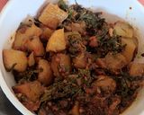 A picture of step 5 of Aloo methi.