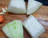 A picture of step 1 of Ash gourd kootu.