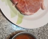 A picture of step 2 of Pork rib with pumpkin and whisky sauce and rice.