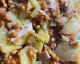 Foto del paso 3 de la receta: Patata con lentejas, tomate y pavo en el estuche Lékué, rápido y muy fácil