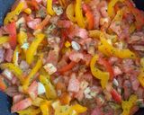 A picture of step 4 of Rosted bell peppers tomatoes and cottage cheese.
