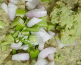 A picture of step 2 of Moong dal pakora.