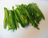 A picture of step 1 of Green Pepper Sautéed with Sesame Seeds.