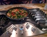 A picture of step 5 of Kale Succotash.