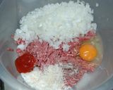 A picture of step 1 of Easy Menchi Katsu (Deep-fried Minced Meat Patties).