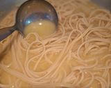 Foto del passaggio 8 della ricetta Linguine con vongole (lupini) e pomodorini gialli