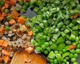 A picture of step 3 of Amaranth (Rajgira) Upma.