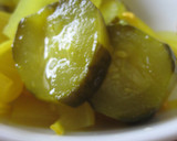 A picture of step 8 of Easy and Colorful Yellow Cucumber and Onion Pickles.