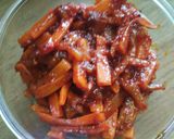 A picture of step 4 of Instant carrot and mango pickle.