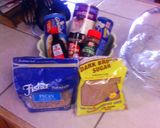 A picture of step 2 of Rollin' Blueberry mountain cake..