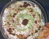 A picture of step 6 of Dahi Phulki+Papri Chana Chat 😋😋😋.