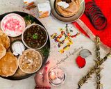 A picture of step 2 of Navratri thali.