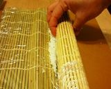 A picture of step 9 of California Rolls.