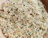 A picture of step 4 of Chilli Garlic Fried Rice.