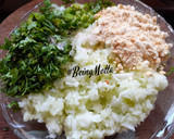 A picture of step 3 of Khaman Kakdi (Cucumber salad).