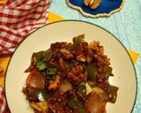 A picture of step 6 of Walnut Schezwan Stir Fry.