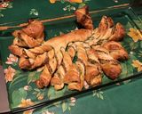 Une image de l'étape 9 de « Crabe » feuilleté au jambon blanc et pesto de fanes de radis.