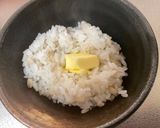 A picture of step 1 of Butter Soy Sauce Rice for Japanese Breakfast.
