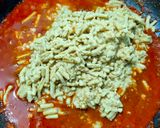 A picture of step 3 of Ratlami bhaji pav (street style).